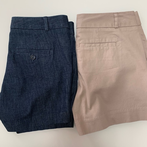 SZ 0 Tailored Banana Republic Tan and Chambray Blue Shorts (2 pairs) - Picture 8 of 8